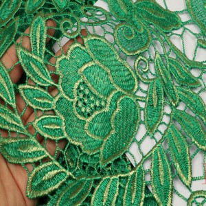 女性のための熱い販売のブライダルドレス3dの刺繍入りレース生地