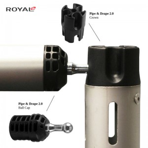 パイプアンドドレープ2.0アジャスタブルアップライト3個