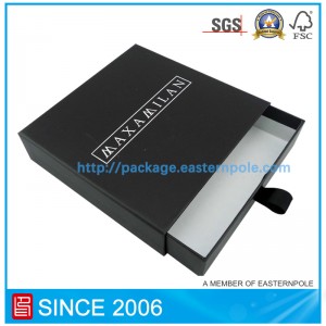 黒硬質段ボールの引き出しボックス