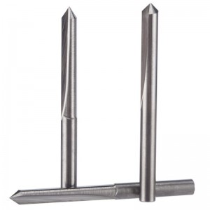 ストレート45度V溝彫刻ツール超硬CNCルータービット1/8インチシャンク0.1mmチップ5PCS