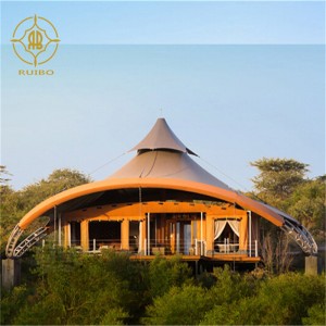 工場プレハブの贅沢なPVDFの膜の物質的な鉄骨構造のホテルの家のテント