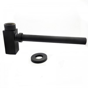 流し台のためのスクエア真鍮ブラックマットサイフォン