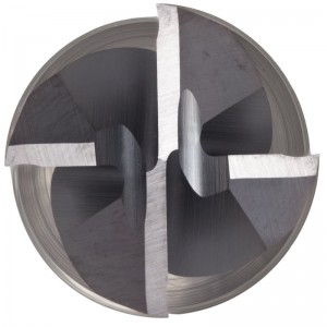 超硬スクエアノーズエンドミル、TiAlN仕上げ、ラフィングおよびフィニッシュカット、30度ねじれ、4枚刃、全長2.5 \