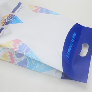 ペットフード袋のアルミホイルの掛かる穴の型抜きされたハンドルが付いているプラ​​スチック平底袋