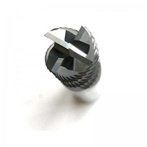 超硬ソリッドラフィングエンドミル、HRC45コーティング付きコーティング付き、4フルート、1/4 \