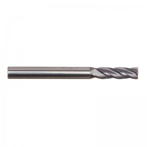超硬ソリッドエンドミル、AlTiNコーティング、4枚刃、直径3/16 \