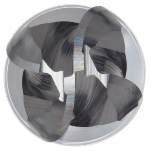 超硬ボールエンドミル、超ロングリーチ、コーティングなし（明るい）仕上げ、30 Degヘリックス、4フルート、全長3 \