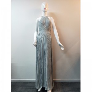 レディースアイスブルーロングラインドレスJLWD0037