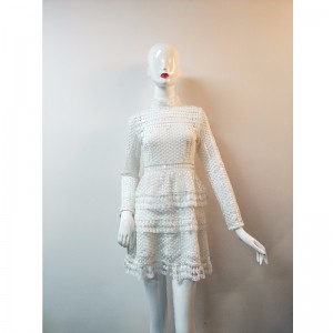 レディースホワイトレースドレスJLWD0040