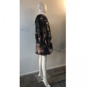 レディースノーカラーファーコートRLWF0024