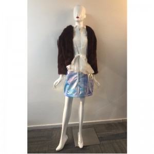 ブラウンRLWF0027のレディースファージャケット