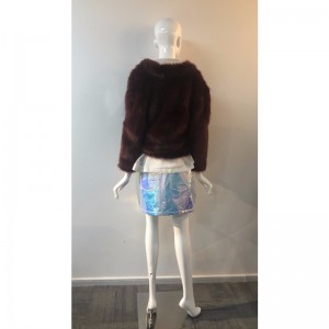 ブラウンRLWF0027のレディースファージャケット