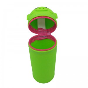 かわいい文房具用のキャンディーカラーのシリコンペンケース