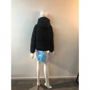 ブラックRLWPC0057のレディースパファーコート