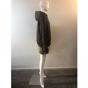 レディースカーキフード付きコートRLWPC0078