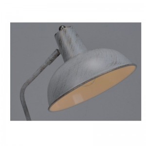 金属シェード調整機能とホワイトブラッシュドゴールドのテーブルランプ