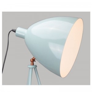 金属シェードと調整機能付き三脚フロアランプ