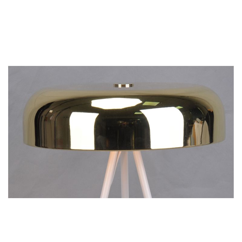 金属製シェード付き三脚テーブルランプ