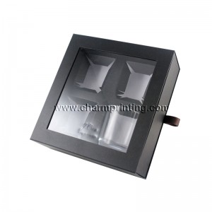 プラスチック窓が付いている注文の白い色の長方形のギフト用の箱