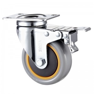 中型-オレンジTPEホイール付きのクロムメッキハウジング2