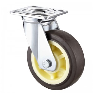 ヘビーデューティー-クロームメッキハウジング、ブラックTPEホイール付き10