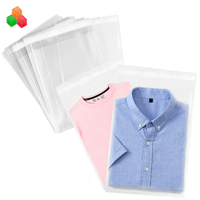 衣類/ Tシャツ/軽食のための注文の強い透明な自己接着シーリングプラスチック衣服の包装袋のoppのポリ袋