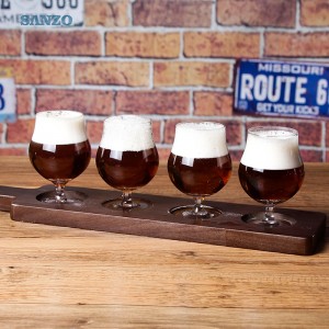 Sanzo 6ピースビールグラスセットカスタマイズ可能なビールグラス淡いビールグラス