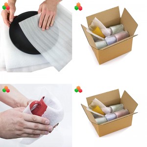 輸送包装用の柔らかい耐衝撃性発泡ポリエチレンEPEフォームロールシートを梱包するためのカスタム保護材