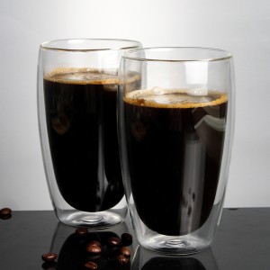 アリババホットsalwholesale高品質安い価格耐熱ミルクマグダブルウォールコーヒーグラス付きハンドル200ミリリットル