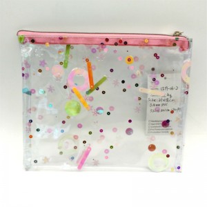 PVCグリッター化粧ポーチ