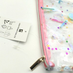 PVCグリッター化粧ポーチ