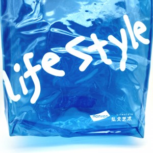 ブルーPVCショッピングバッグ