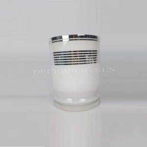 シルバーラインガラスのバスルームセットとエレガントな白