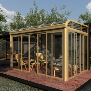 WITOP自立モジュラーポータブルプレハブアルミニウムガラスサンルームハウス