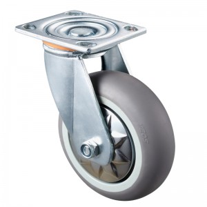 ヘビーデューティ-グレーのTPEホイールを備えたクロムメッキハウジング