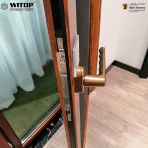 鉄窓グリルデザインの偏光着色ガラスアルミドア窓