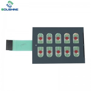 ドロップラバーキーパッド付きOEMカスタムメンブレンスイッチ