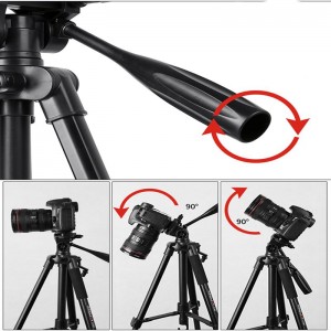 KINGJOY軽量フリップロックビデオ三脚VT-860スリーウェイヘッド