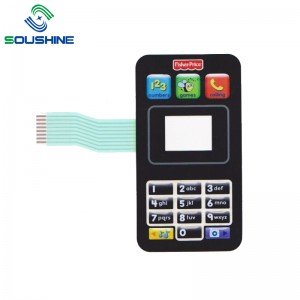 OEMのコネクターが付いている良質6の浮彫りにされたボタンの膜のキーパッド