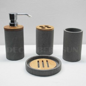 砂岩のバスルームアクセサリーセット