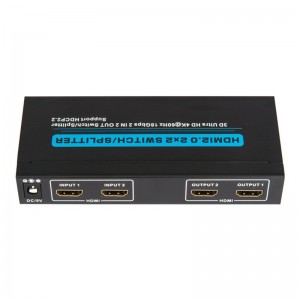 V2.0 HDMI 2x2スイッチ\/スプリッターサポート3D Ultra HD 4Kx2K @ 60Hz HDCP2.2