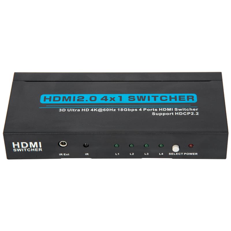 V2.0 HDMI 4x1スイッチャーサポート3D Ultra HD 4Kx2K @ 60Hz HDCP2.2