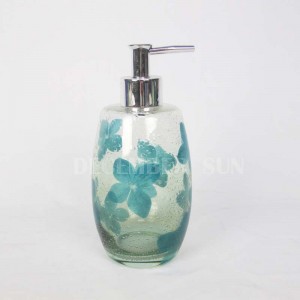 デカールバスルームアクセサリーセット付き透明ガラス