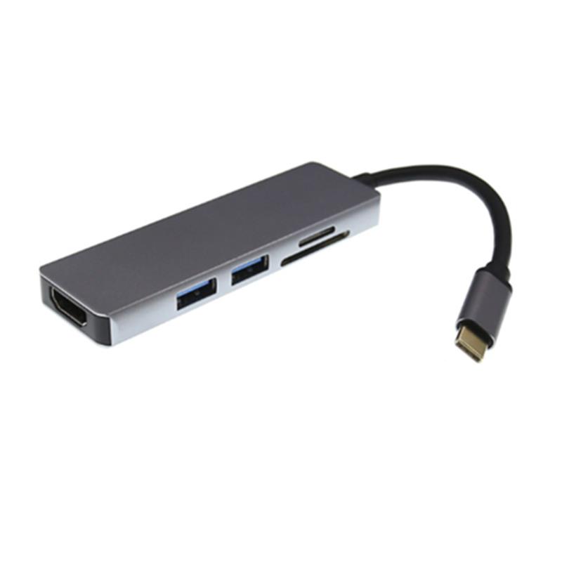 USBタイプCからHDMI + 2 x USB 3.0 + SDカードリーダーハブ