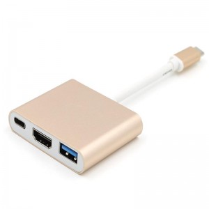 USB Type C TO HDMI + USB 3.0 + Type Cハブアダプター