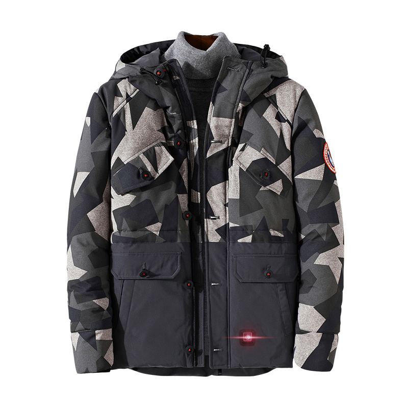 冬のカスタムUSBバッテリーBluetooth安全狩猟加熱ジャケット7.4 vまたは12 v加熱コートと暖かい服