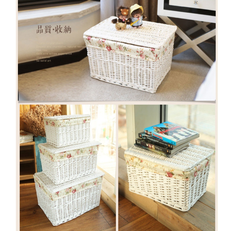 手作りのデスクトップ収納バスケット