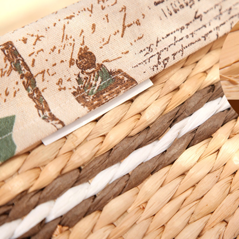 わら編みバスケット