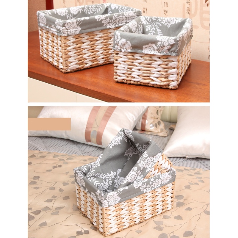 わら編みバスケット