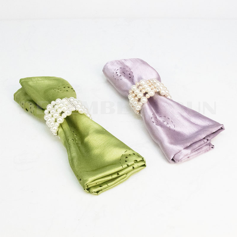 Wholesale美しい輝きパールナプキンリング